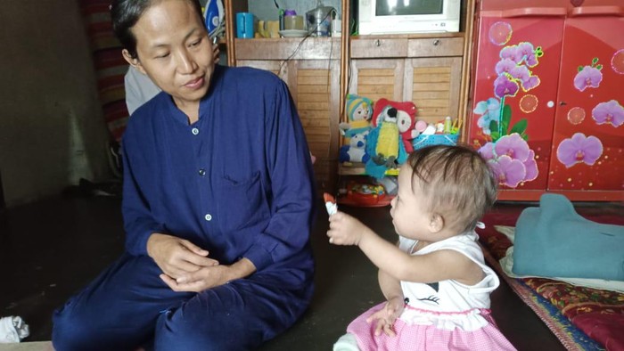 Kondisi bocah pengidap Skabies di Subang.