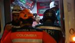 Penampakan Helikopter Jatuh di Kolombia Akibat Angin Kencang