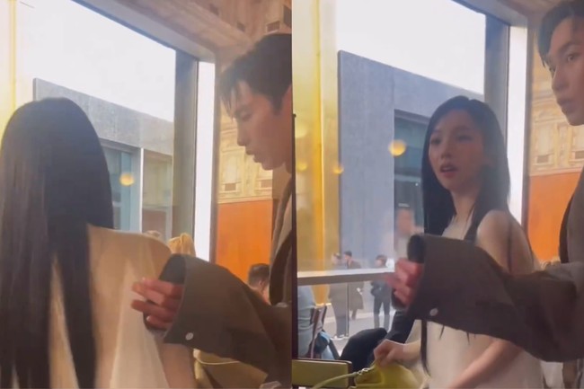 Kini penggemar kembali menyorot momen kebersamaan Lee Jae Wook dan Karina aespa di Milan. Dalam foto ini, sang aktor mempersilakan Karina duduk di kursinya. Foto: Instagram