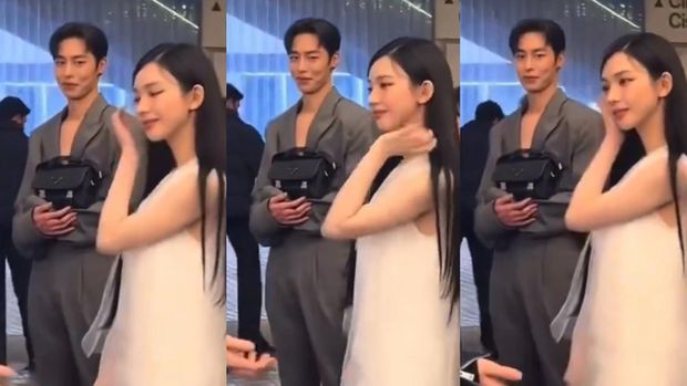 Potret kebersamaan Lee Jae Wook dan Karina aespa