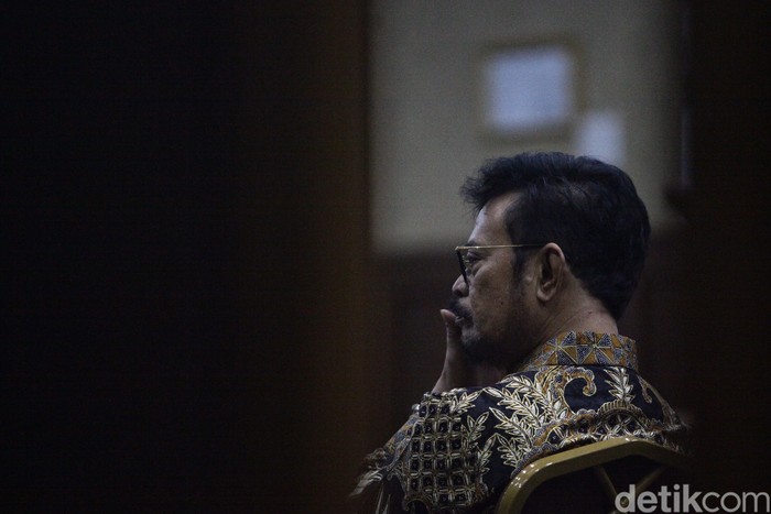 Terdakwa bekas Menteri Pertanian (Mentan) Syahrul Yasin Limpo menghadiri sidang perdana dengan agenda pembacaan dakwaan di Pengadilan Tindak Pidana Korupsi (Tipikor), Jakarta, Rabu (28/2/2024).