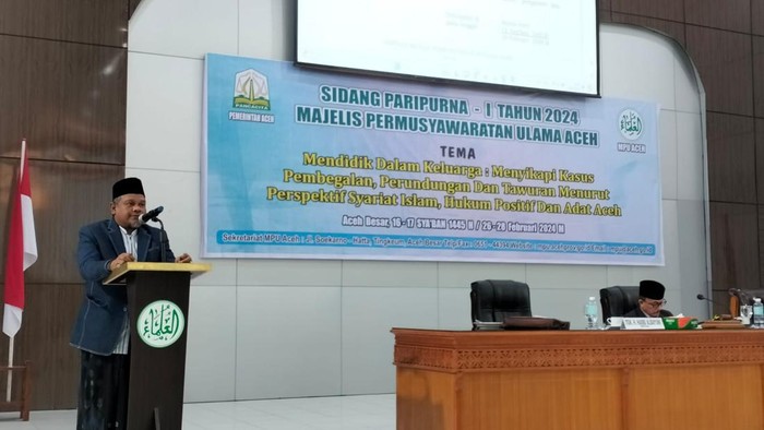 Sidang Paripurna-I MPU Aceh di Gedung Tgk H Abdullah Ujong Rimba. (Foto: Dok MPU Aceh)