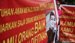 Spanduk Dukungan Yudha Membentang di Lokasi Rekonstruksi