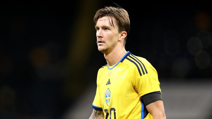 STOCKHOLM, SWEDEN - OCTOBER 12: Kristoffer Olsson of Sweden looks on during the international friendly match between Sweden and Moldova at Friends Arena on October 12, 2023 in Stockholm, Sweden. (Photo by Linnea Rheborg/Getty Images)