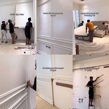Beredar video viral pengalaman wanita ini yang terpaksa membongkar kamarnya karena memasang wall moulding terkena jamur