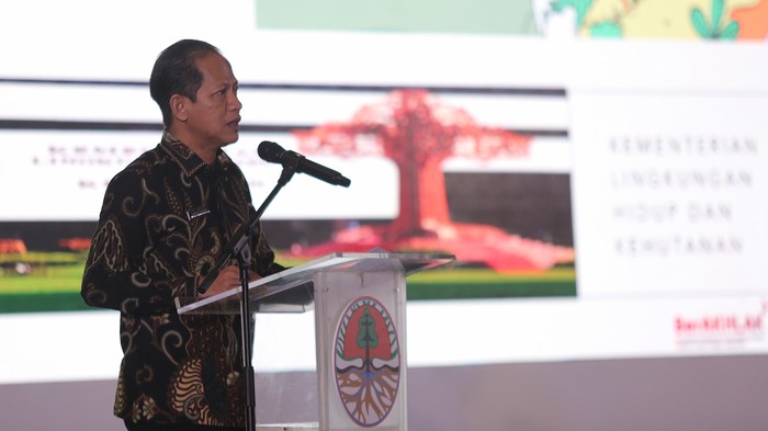 Hanif Faisol Nurofiq, S. Hut., M.P selaku Direktur Jenderal Planologi Kehutanan dan Tata Lingkungan melakukan sosialisasi di Jakarta, Kamis (29/2/2024).