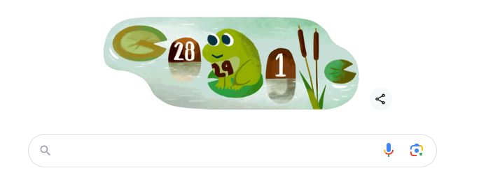 Google doodle hari ini 29 Februari 2024 (Foto: Tangkapan layar)