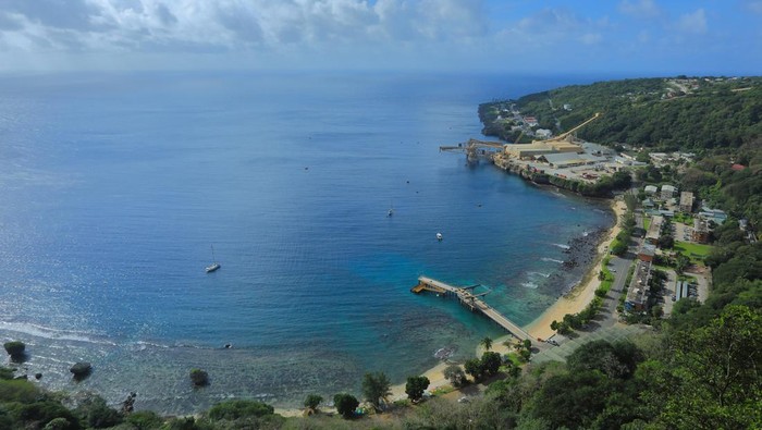 Flying Fish Cove is the main settlement on Christmas Island. Originally named after British survey-ship Flying-Fish, the town is often just called “The Settlement”