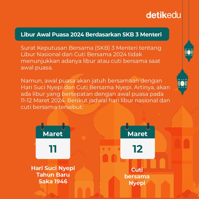 Infografis Ramadhan Segera Tiba! Ini Jadwal Libur Awal Puasa 2024