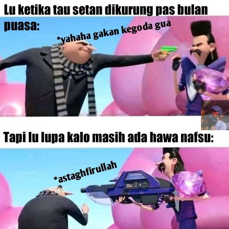 Kelakuan manusia kadang suka di luar nalar. Setan pun bisa jadi dibuat bingung karenanya. Contohnya, lihat meme berikut ini.