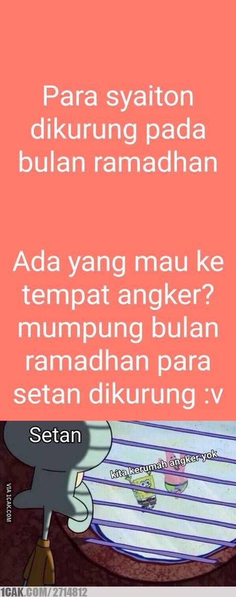 Kelakuan manusia kadang suka di luar nalar. Setan pun bisa jadi dibuat bingung karenanya. Contohnya, lihat meme berikut ini.
