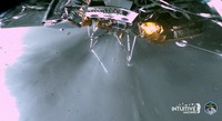 Intuitive Machines Odysseus lunar lander is seen at its landing at the Malapert A site on the Moon February 27, 2024, in an image taken using its narrow-field-of-view camera. Intuitive Machines/Handout via REUTERS    THIS IMAGE HAS BEEN SUPPLIED BY A THIRD PARTY. NO RESALES. NO ARCHIVES. MANDATORY CREDIT