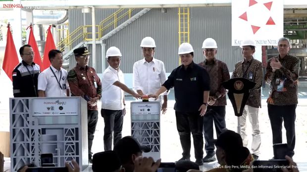 Presiden Jokowi Resmikan Pabrik Amonium Nitrat, Bontang, pada Kamis, (29/2/2024). (Tangkapan Layar Youtube Sekretariat Presiden)