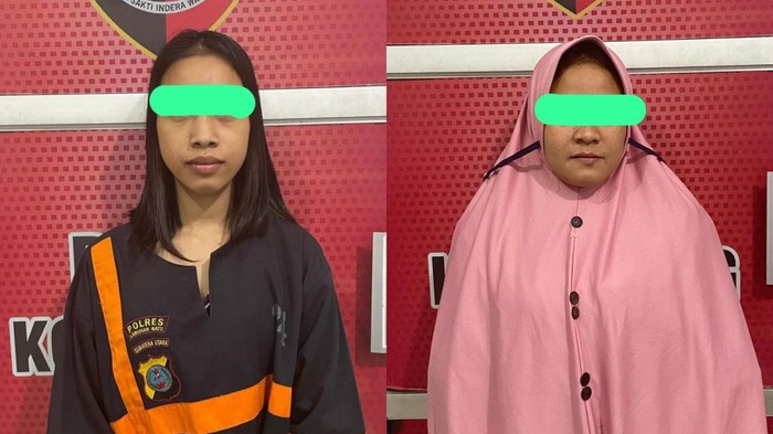 Remaja penjual bayi di Labuhanbatu dan pembelinya usai ditangkap. (Dok Polres Labuhanbatu)