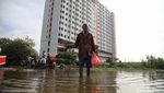 Bermain Merpati di Tengah Banjir ala Warga Cilincing