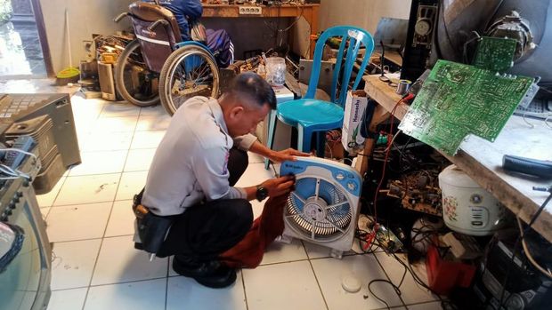 Bripka Marwanto bina disabilitas di Boyolali, Jawa Tengah.