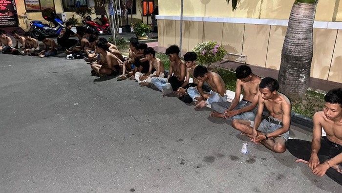 Geng motor di Palu diamankan polisi.
