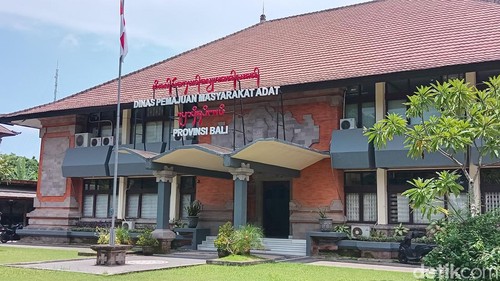 Kantor Dinas Pemajuan Masyarakat Adat (PMA) Provinsi Bali, Jumat (1/3/2024). (Aryo Mahendro/detikBali).