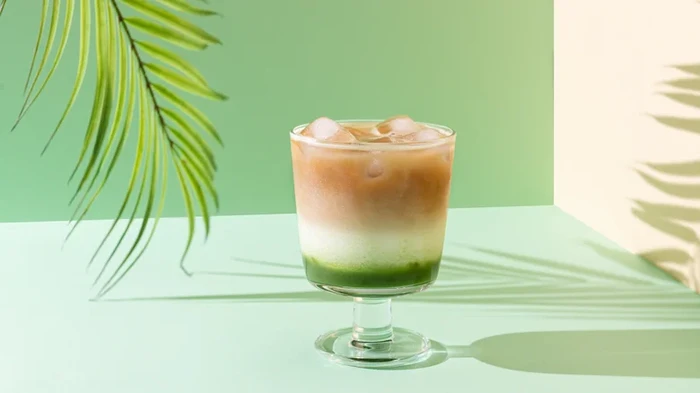 Kopi campur matcha
