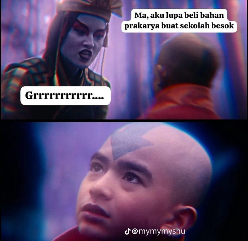 Meme Aang dan Kyoshi