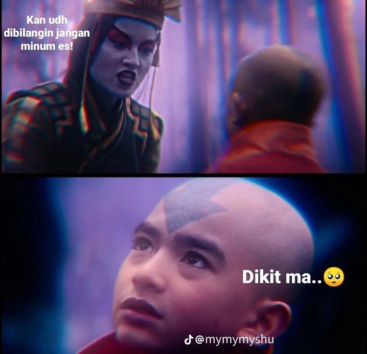Meme Aang dan Kyoshi