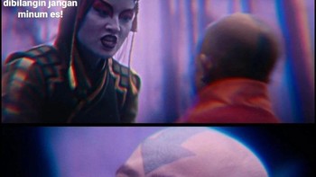 Edisi minum es terooosss Foto: Twitter