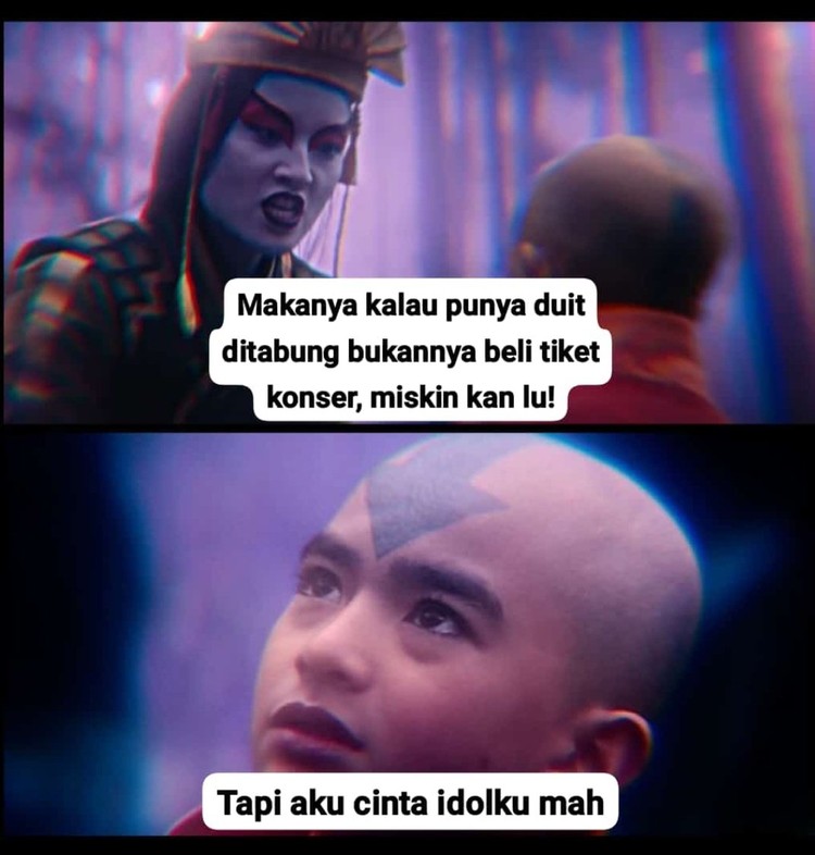 Meme Aang dan Kyoshi