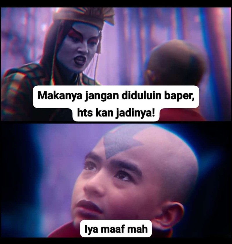 Meme Aang dan Kyoshi