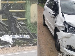 Marijan Nyaris Tewas Usai Motor Adu Banteng Vs Avanza Pelat B di Banyuasin