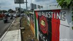 Potret Mural Dukung Palestina di Depok