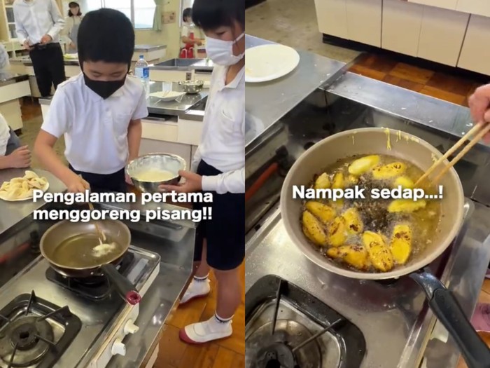 bocah Jepang doyan pisang goreng