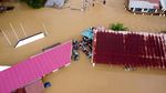 Foto Udara Banjir Bandang Terjang Bolivia