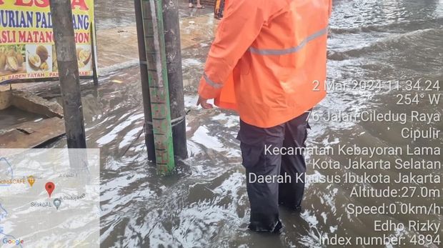 Genangan di Cipulir pagi tadi (dok. BPBD DKI) Foto: Genangan di Cipulir pagi tadi (dok. BPBD DKI)