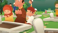 Doa dan Tata Cara Ziarah Kubur. (Foto: Infografis/Fuad)