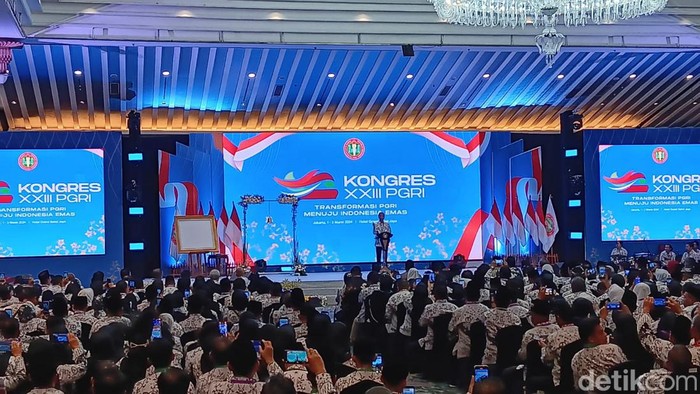 Jokowi di Kongres XXIII PGRI, Sabtu (2/3/2024)