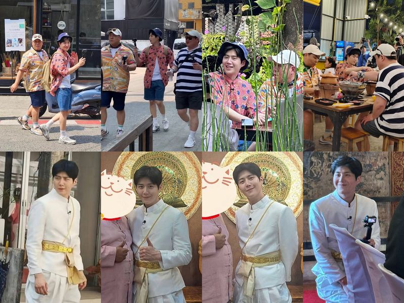 Kim Seon Ho syuting variety show pakai baju tradisional Thailand