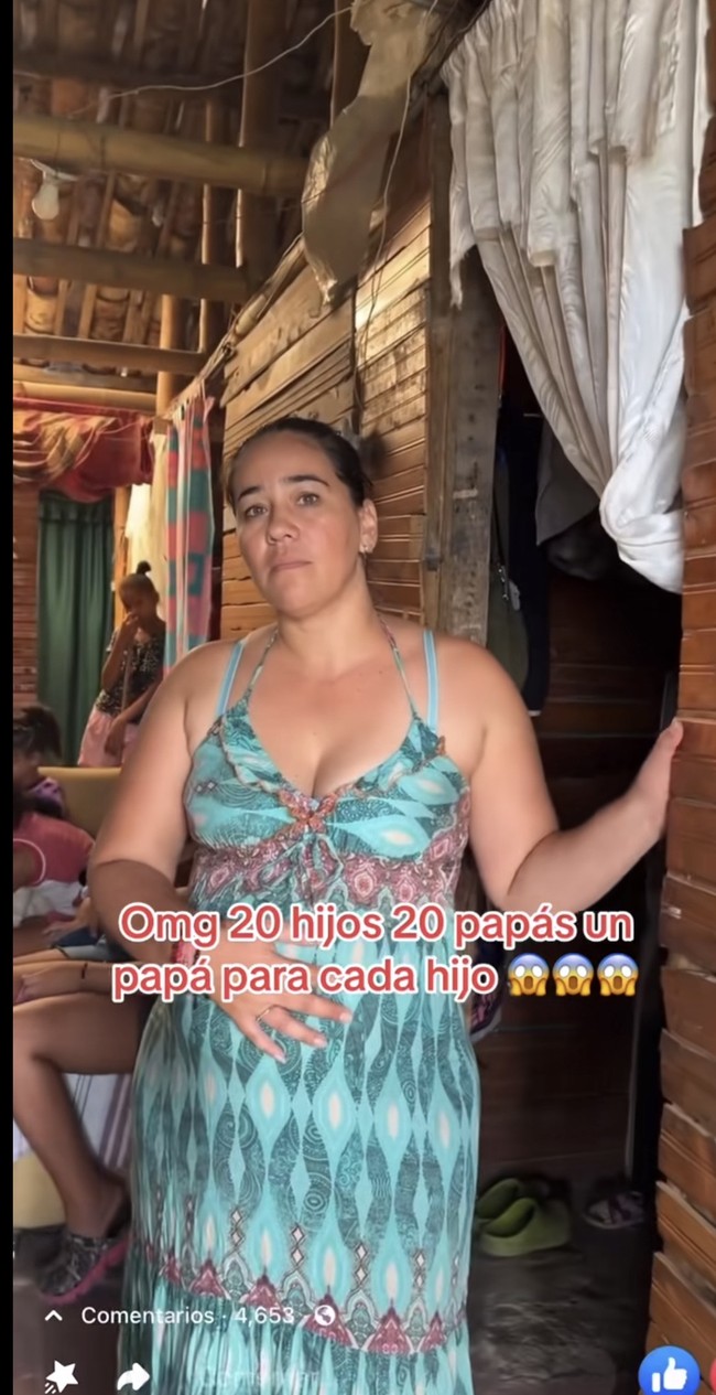 Martha asal Medellin, Kolombia adalah ibu yang punya 19 anak di usianya yang ke-39 tahun. Wanita itu disebut pertama kali melahirkan di usia 18 dan hamil hampir setiap tahun setelah itu.  Foto: TikTok @gegita_flores503