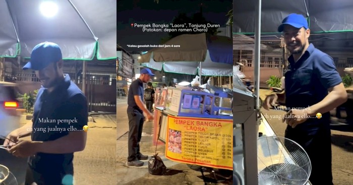 Viral! Penjual Pempek di Tanjung Duren Mirip Ello Tahitoe