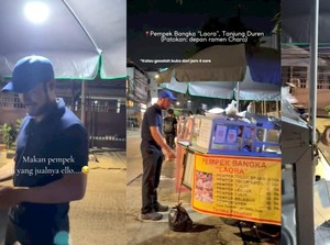 Viral! Penjual Pempek di Tanjung Duren Mirip Ello Tahitoe