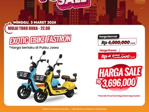 Beli Sepeda Listrik di Transmart Full Day Sale, Diskonnya Melimpah!