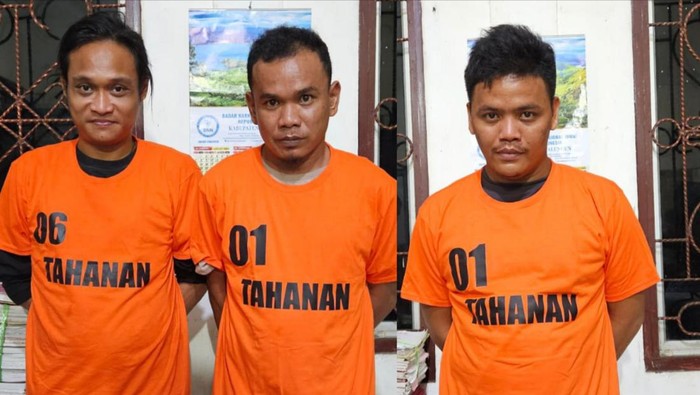 2 pria asyik pesta sabu dan bandar ditangkap polisi di Simalungun. (Dok Polres Simalungun)
