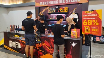 Nah ini booth Free Fire yang dimaksud tadi. Foto: (Panji Saputro/detikINET).