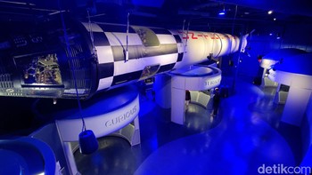 Roket Mercury Atlas 8 yang bersejarah, roket yang pertama membawa manusia ke luar angkasa di dalam kapsul Sigma 7 yaitu astronaut Wally Schirra. Foto: Fitraya Ramadhanny/detikcom