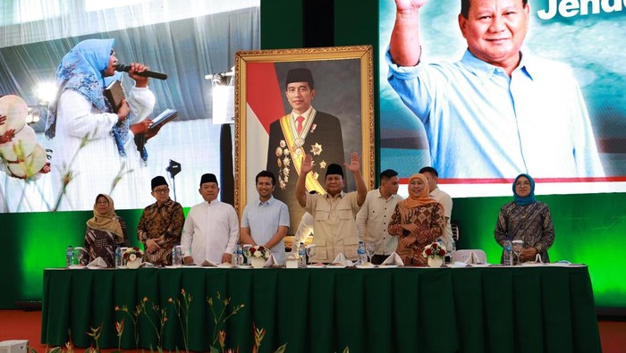 Prabowo Subianto dalam acara silaturahmi kebangsaan di Hambalang, Bogor, Sabtu (2/3/2024). (Tim Media Prabowo)