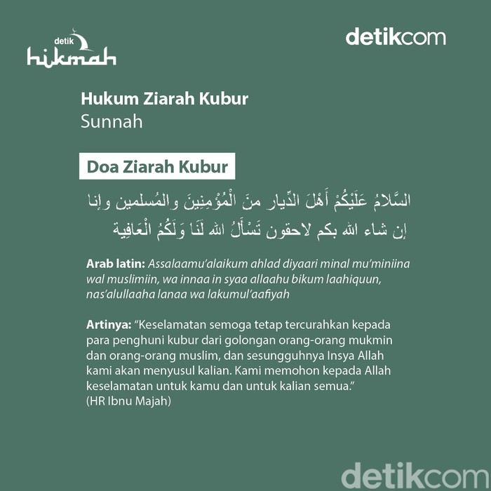 Tata Cara Ziarah Kubur, Lengkap dengan Doa dan Hukumnya