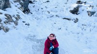 Bermain salju di Gunung Titlis.