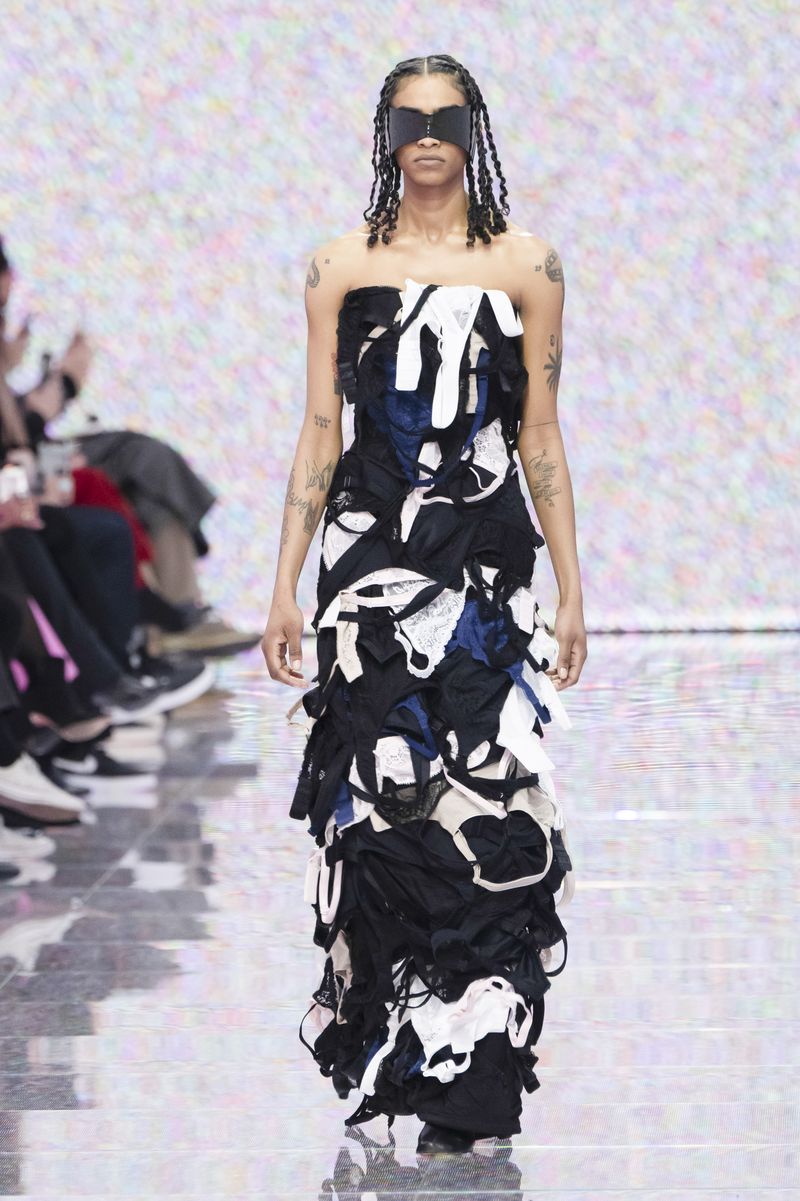 PARIS, FRANCE - MARCH 03: A model walks the runway during the Balenciaga Ready to Wear Fall/Winter 2024-2025 fashion show as part of the Paris Fashion Week on March 3, 2024 in Paris, France. (Photo by Victor VIRGILE/Gamma-Rapho via Getty Images)