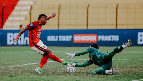 Laga Bali United menghadapi Barito Putera, Senin (4/3/2024) di Bantul.