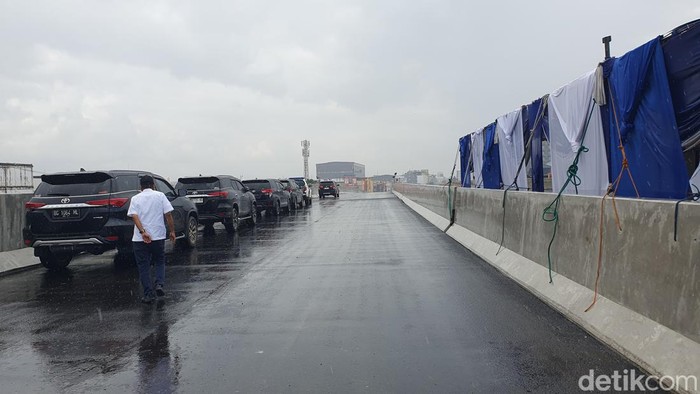 Kondisi Flyover Sekip Ujung Palembang sudah 95%.