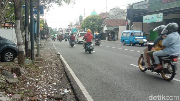 Lokasi kejadian pemotor mengamuk saat ditegur merokok saat berkendara.